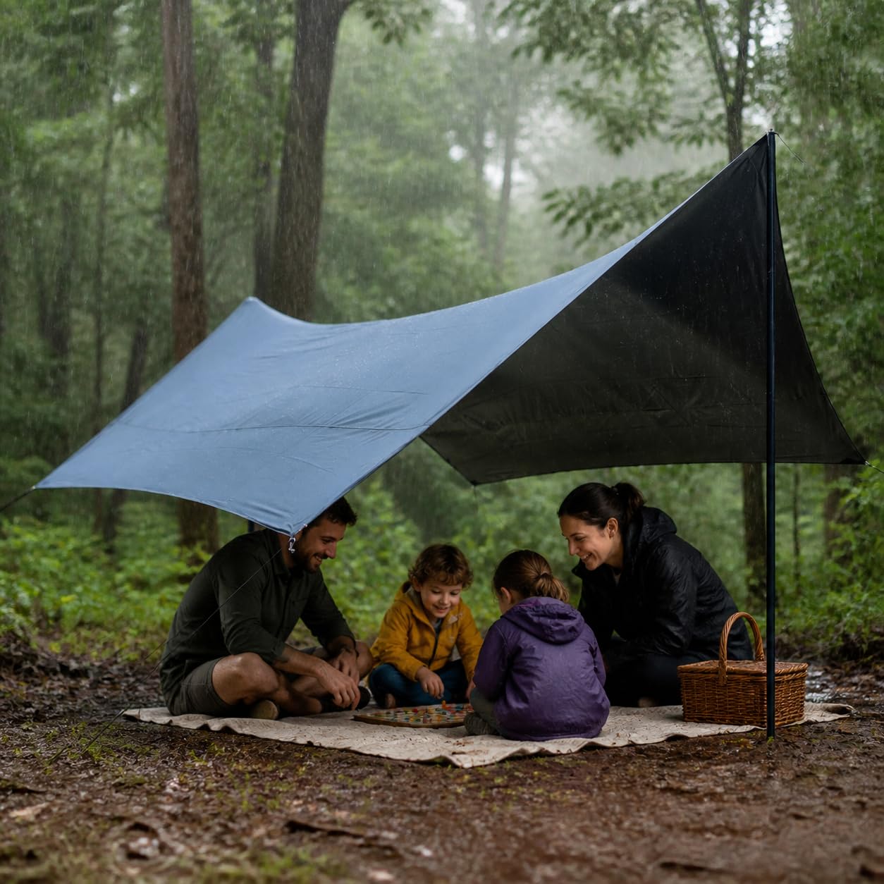 Tarp Camping Papillon Imperméable | Tissu Oxford robuste, Tarp randonnée, Repos au bord d'un , Pour Globe