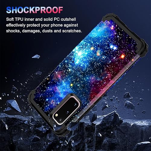Miniatura 5 de Miqala Funda compatible con Galaxy S20 5G, que brilla en la oscuridad, tres capas de plástico duro resistente a los golpes + funda protectora de