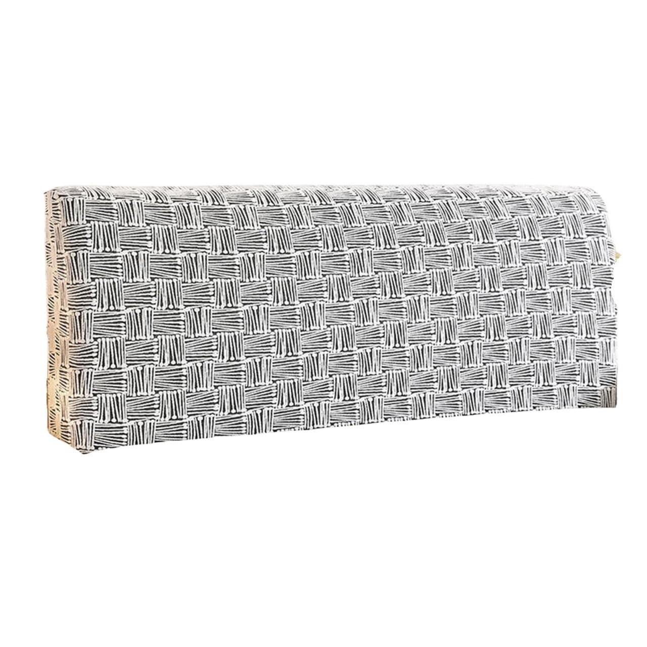 FGUJSUR Headboard Slipcover 1PC Elastic All Inclusive Headboard Cover, Dust Proof Universal, Simple Modern Backrest(Black,180cm)