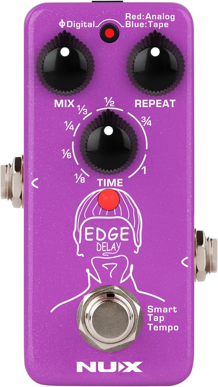 NUX Edge Delay Guitar Effects Pedal with Phi Digital Delay, Analog Delay, and Tape Echo