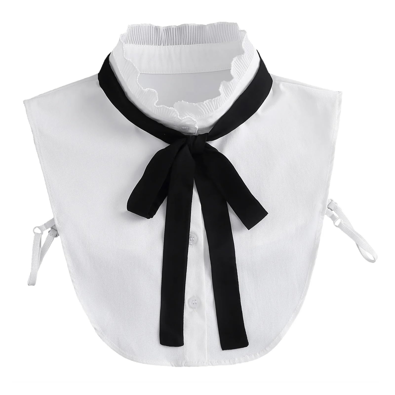 Colletto Bianco Finto Donna Davanti Bianco Colletto Finto Colletto della Camicia Staccabile Camicetta Autunnale Maglione Colletto Falso Bavero Papillon Cravatte
