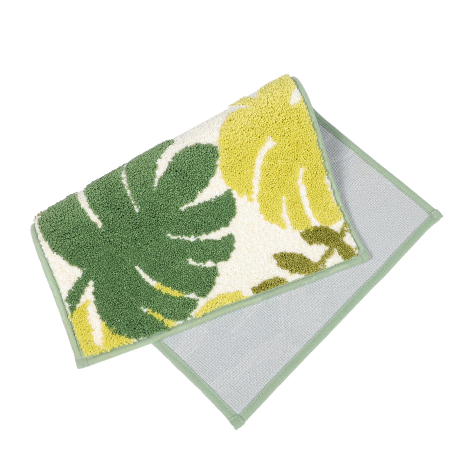 Tapis absorbant plantes tropicales pour une salle de bain déco et jungle