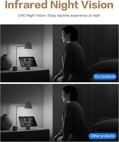Miniatura 7 de NGTeco Monitor de cámara inalámbrica de video bidireccional para interiores y bebés, cámara de seguridad para el hogar, 4MP HD, pantalla de 2.8
