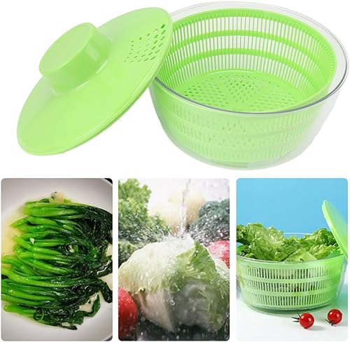 Miniatura 3 de Topyond Escurridor eléctrico de doble capa, lavado de vegetales, máquina escurridor de verduras para una preparación eficiente de alimentos,
