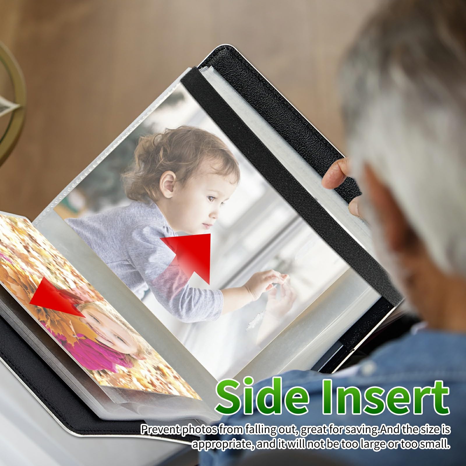 Álbum De Fotos De Boda 5x7 Pulgadas - 120 Fotos, Cubierta De Piel Sintética, Con Banda Elástica, Ideal Para Regalo