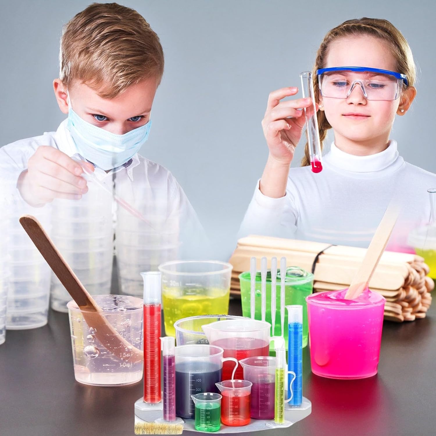 11Pcs Graduated Cylinders Beakers And Pipettes Set For School Science Labs Cylinders Beakers Pipettes Set With Brush