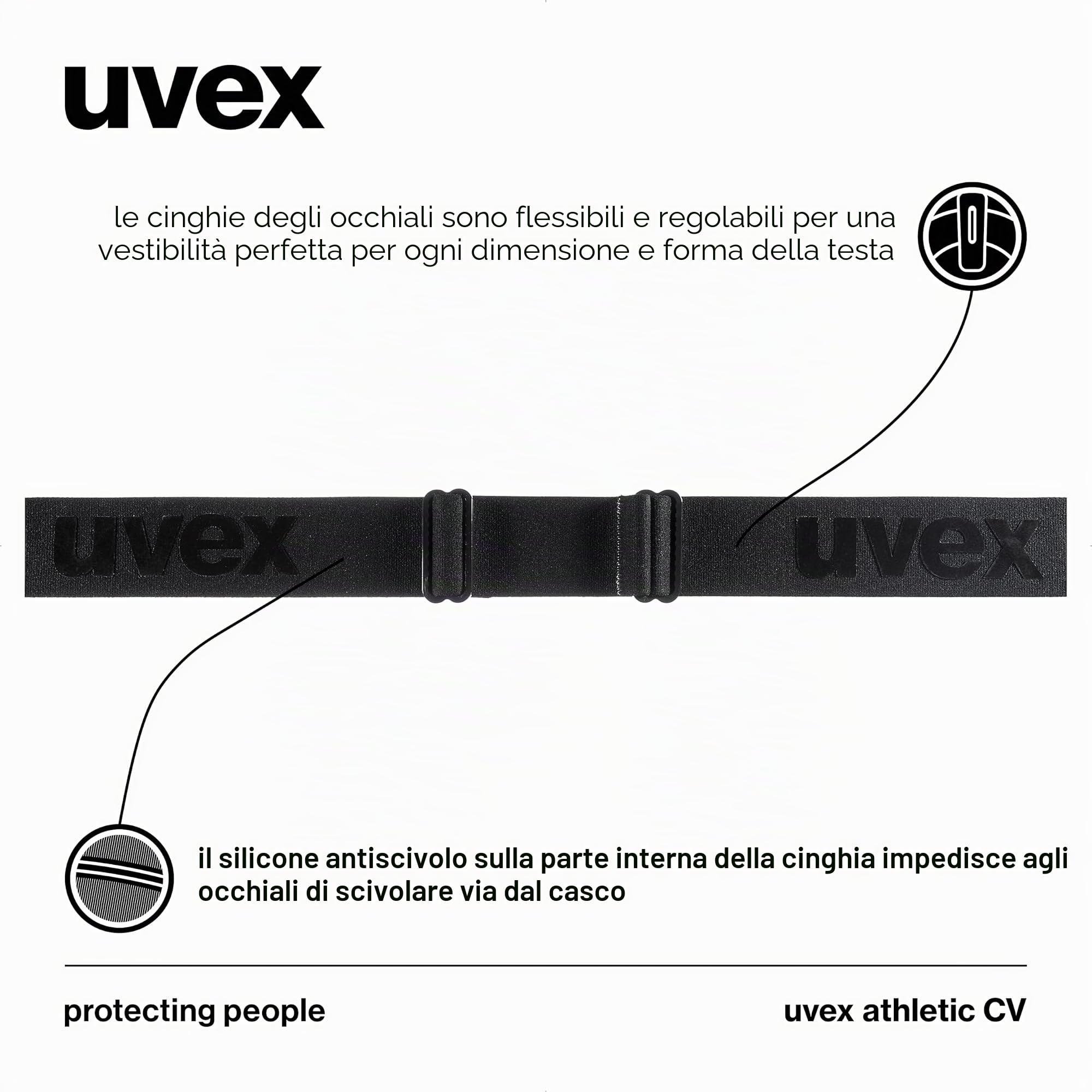 Uvex Uvex Athletic Cv maschera da sci Unisex - Adulto (Pacco da 1)