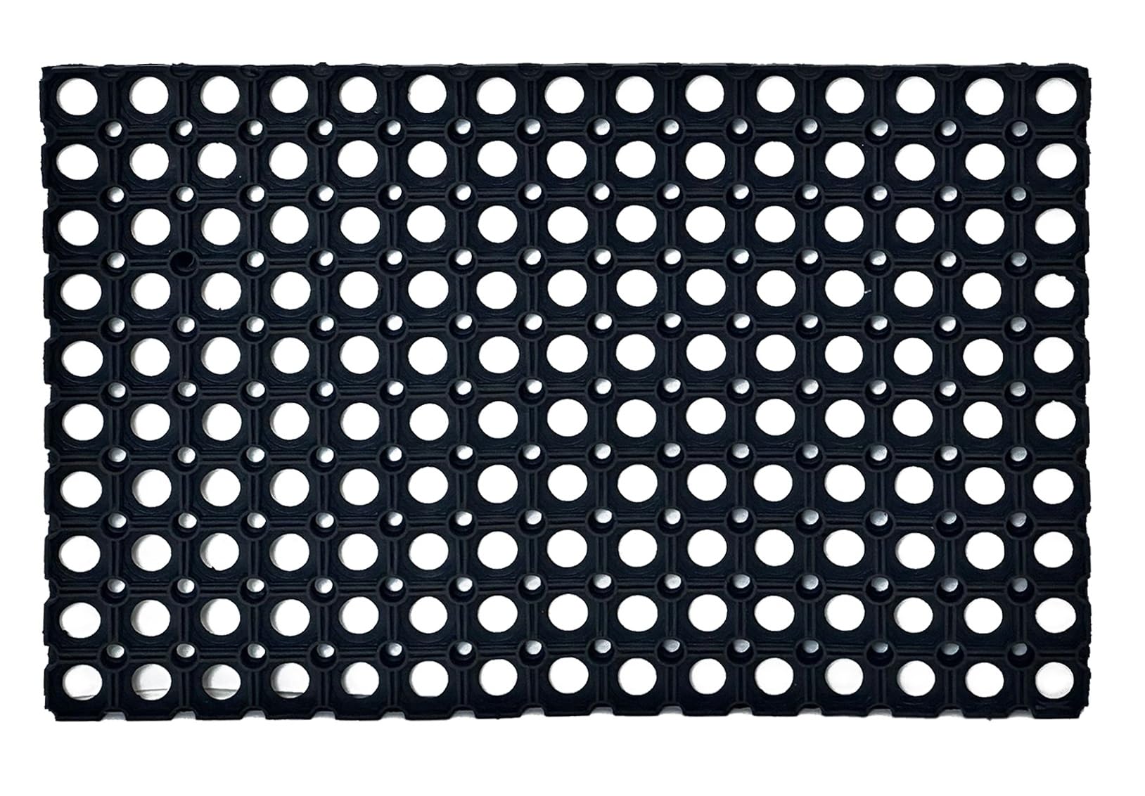 AQS INTERNATIONAL Living Coir Matting for Entrances - Door Mat Indoor/Outdoor - Natural Coir Entrance Mat, Hallyway Mat, Welcome Decorative, Dirt Scraper (50x100cm, Rubber Hollow Mat)