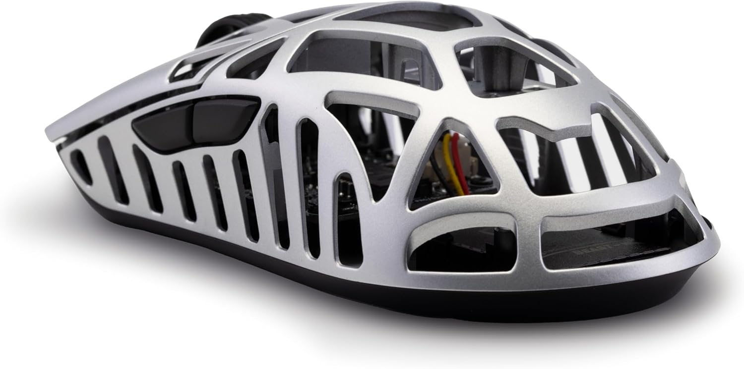 WLMOUSE Beast X Mini Pro Ultra-Light 34g Magnesium Gaming Mouse, PAW3950 HS Sensor, 8K Polling Rate, 30000 DPI,OM & TTC Switches, Customizable Side Panels.(Black(OM Switch-Side Slits))