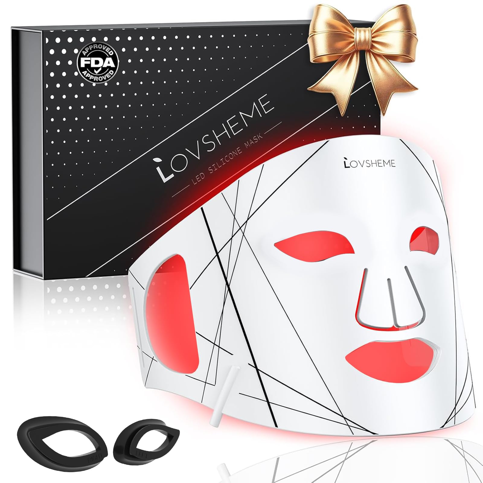 Red Light Therapy for Face, Advanced LED Face Mask Light Therapy, red light therapy Mask - Red, Blue & Infrared Light Therapy for Acne, Wrinkles & Skin Rejuvenation