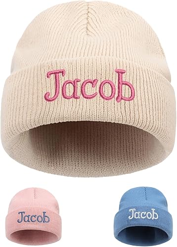Gorros personalizados para bebés, niñas y niños, gorros bordados personalizados con nombre para bebés, niños y adultos