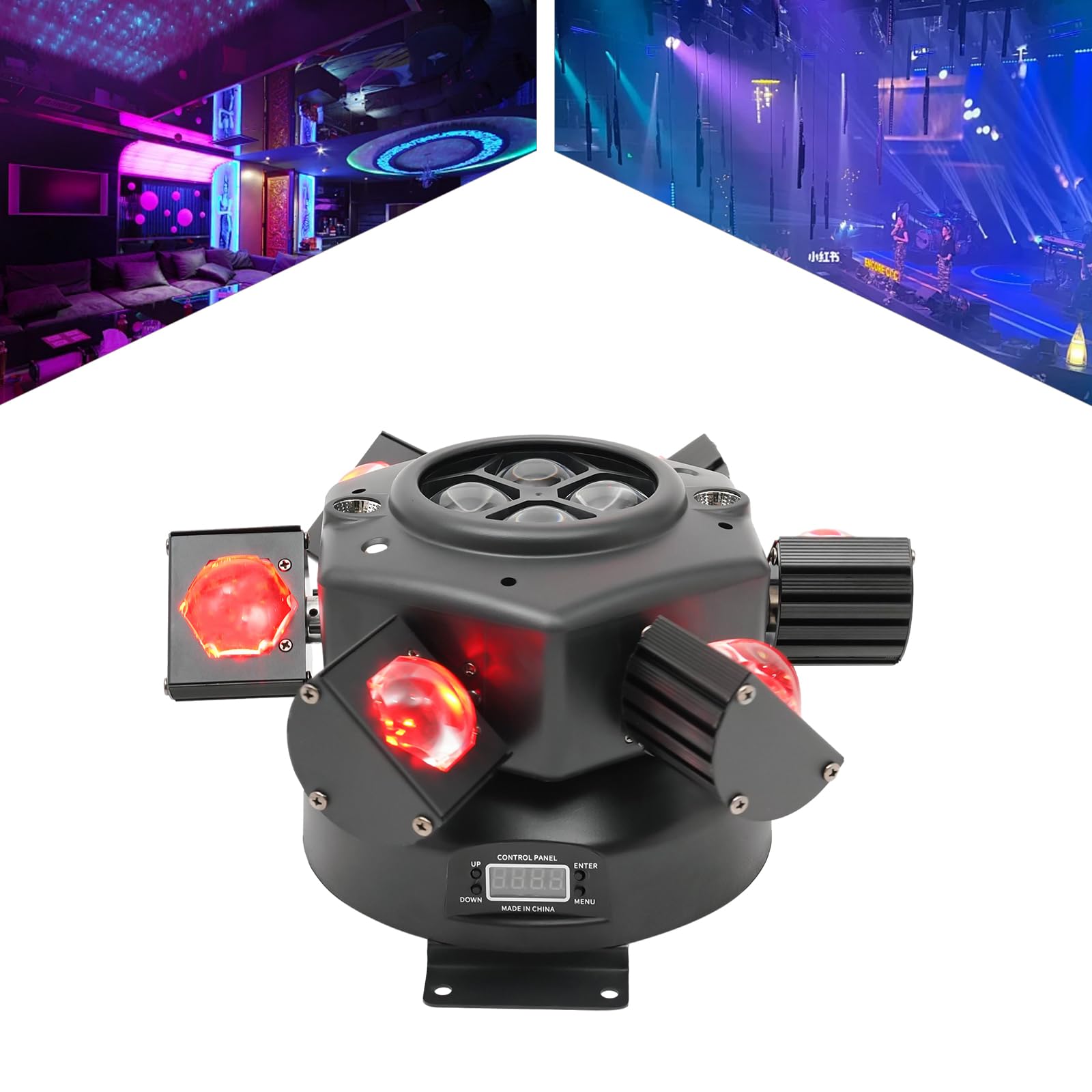 150 W LED Moving Head Luce da palcoscenico RGBW DMX DJ Party Show Effetto luce testa in movimento, luce per feste, palcoscenico, per DJ, bande, bar, pub, club, pattinaggio, KTV, feste di famiglia