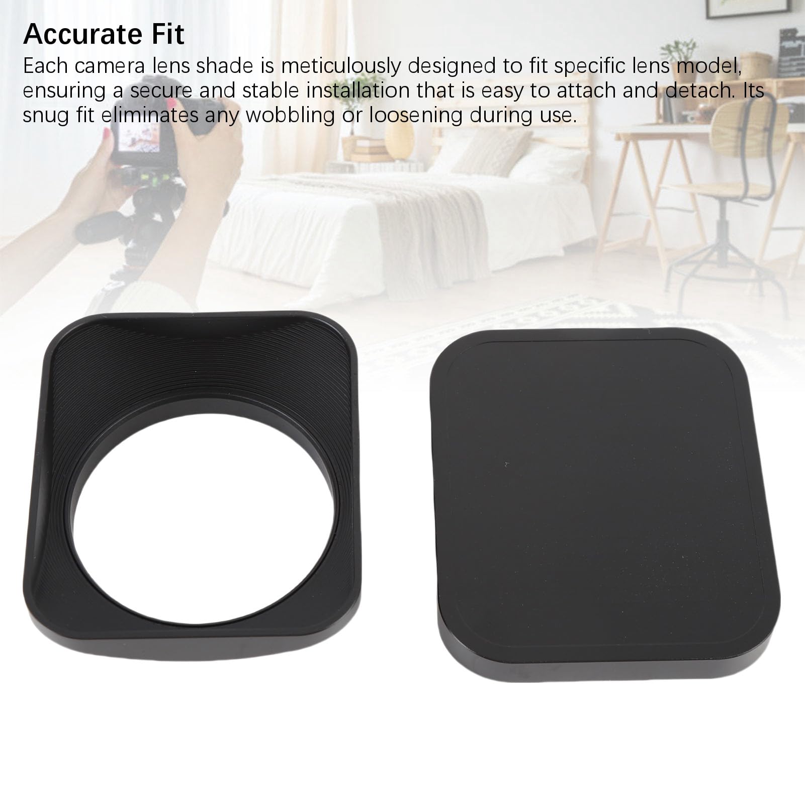 Zunate Parasol de Lente de Aluminio CNC de Precisión, Pantalla Antirreflectante para Grabación de Cámara, 1 Unidad (49mm)
