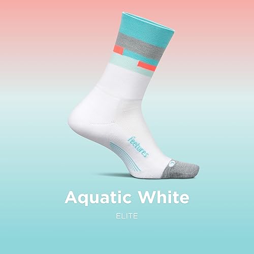 Miniatura 2 de Feetures Elite Light Cushion Mini Crew Sock - Calcetines para correr para mujeres y hombres, compresión dirigida, absorbe la humedad