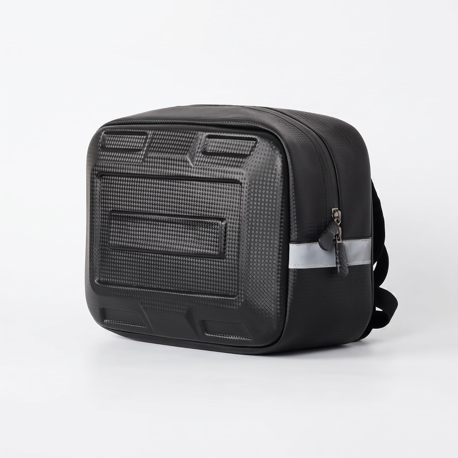 Estuche Rígido para cicleta con Compartimento litros y Exterior con Banda Reflectante para Mantener Artículos Esenciales, Array, Negro, Pequeño