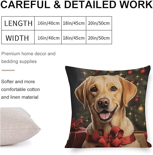 Miniatura 2 de Funda de almohada estampada con retrato de laboratorio de raza de perro amarillo serio, labrador retriever, fundas de cojín amarillas de laboratorio