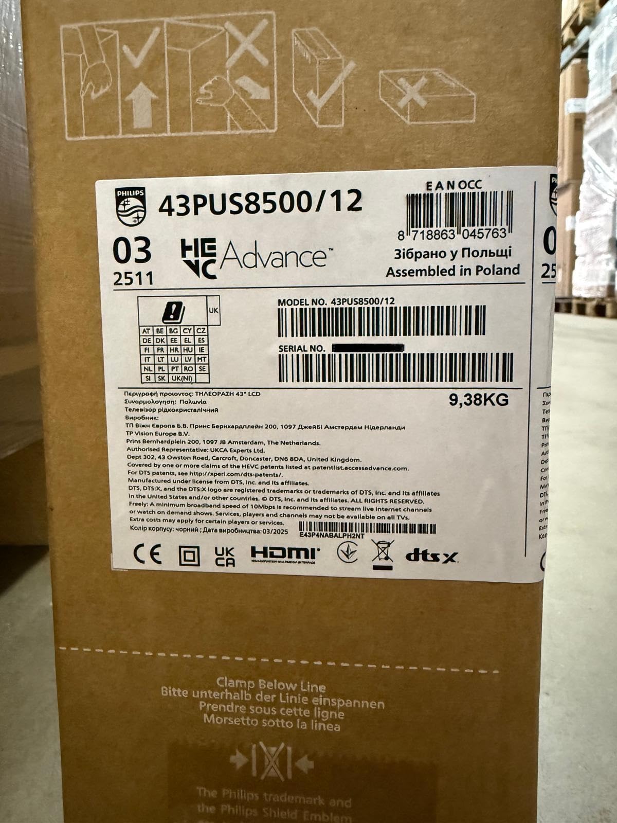 Philips 43PUS8500/12, 109,2 cm (43"), 3840 x 2160 Pixel, Smart-TV, WLAN, Schwarz (43PUS8500/12)