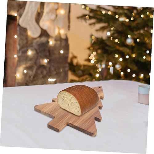 Miniatura 7 de FUNOMOCYA Decoración bandeja de madera tablas de cortar bandeja de comida pizza charcutería tablas de cortar tabla de árbol de Navidad en forma de