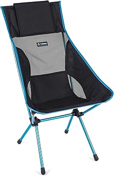 Helinox Sunset Chair Lightweight High-Back Collapsible Camping Chair Black, 3.4Ibs Outdoor Chairs, Picnic Chair, Portable Camping Chair, with Side Pockets