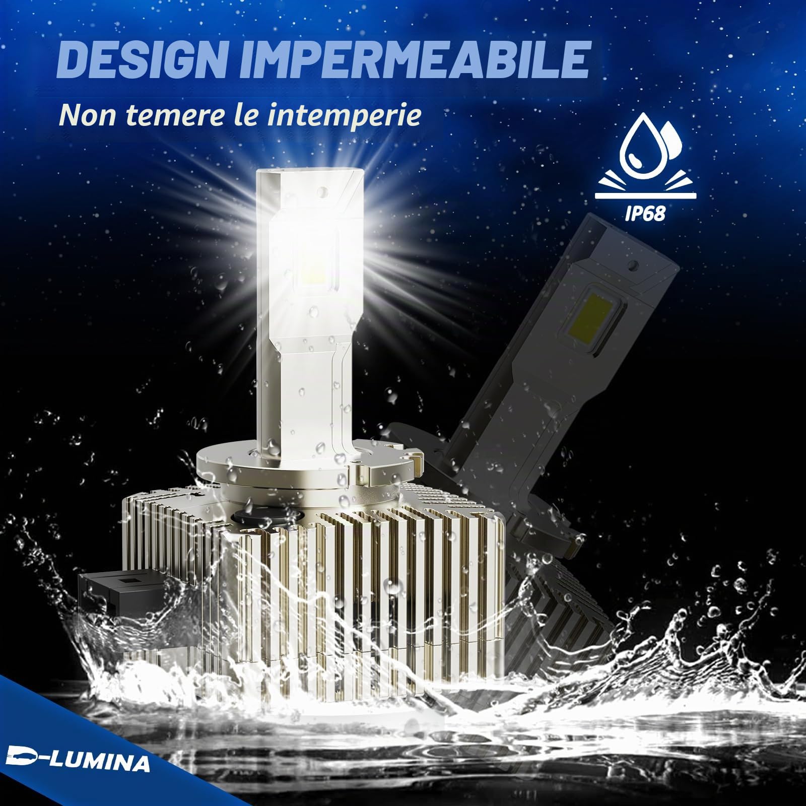 D-Lumina D1S D1R LED Lampadine LED per auto a prova di errore 100% Canbus 130W 26000LM Sostituisci lampadine allo xeno HID OEM Plug and Play - 2 lampade