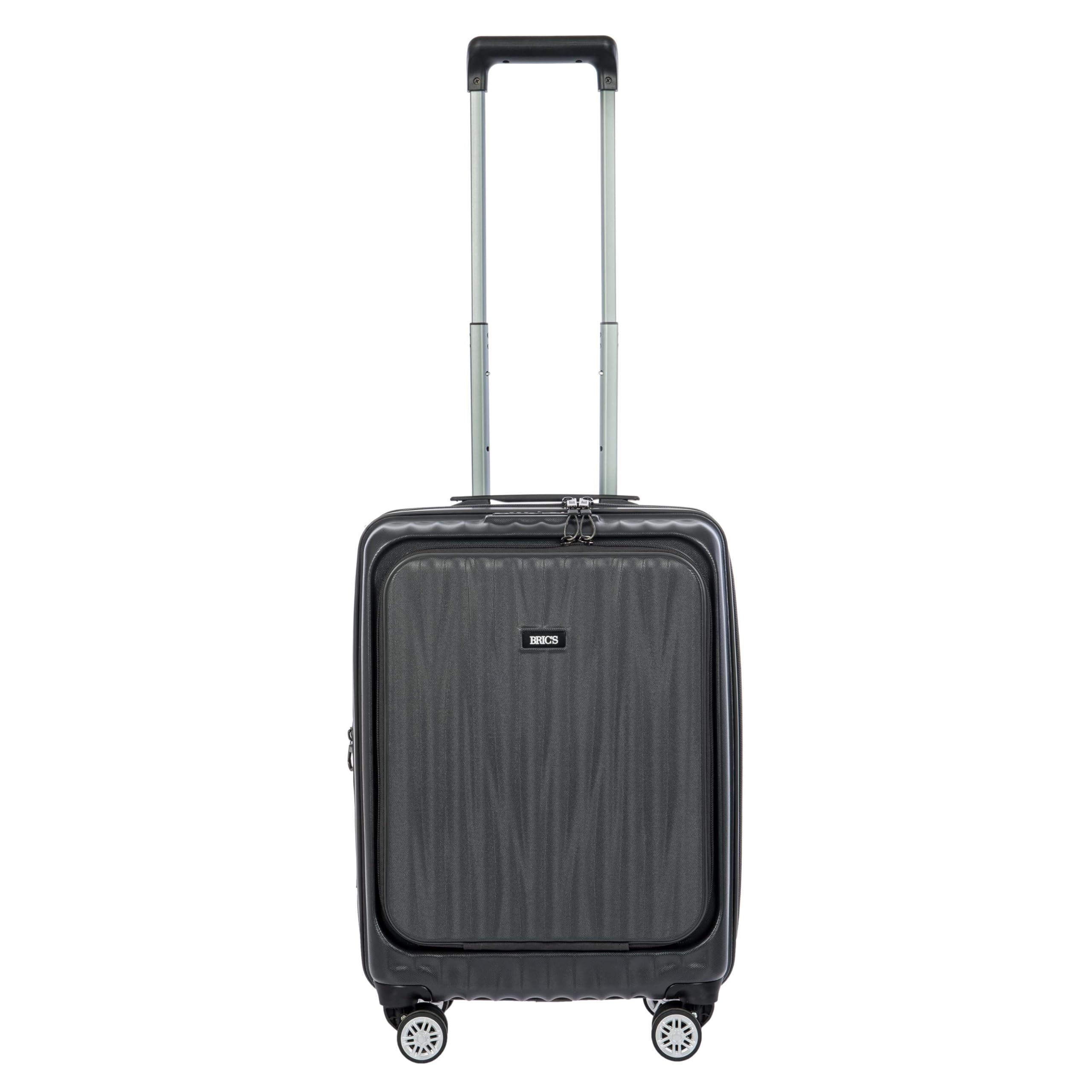 Bric's Cervia 21" Hardside Carry-On with Front Pocket, Expandable Luggage, 360° Spinner Wheels, Lightweight, TSA-Approved Locks, Durable, Dark Grey