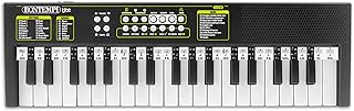 Bontempi | Elektronisches Keyboard mit 37 Tasten, Lernfunktion, 10 Lieder, 16 Rhythmen, 8 Klänge, Aufnahmefunktion, Effekte, USB-C, 480x150x40 mm, für Kinder und Einsteiger