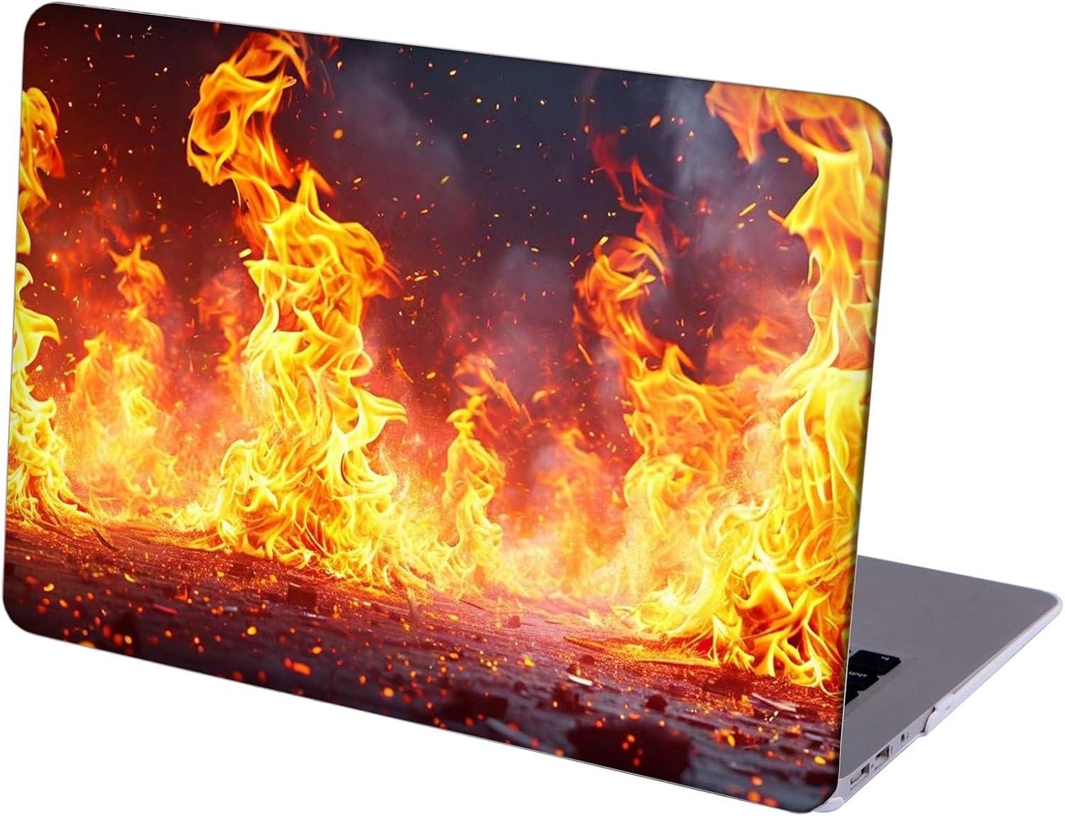 Compatible with MacBook Neo 13-inch, Hard Shell Case with Keyboard Cover and Screen Protector (A3404 A18 Pro chip, 2026 Release) - Fire Flames MC21544