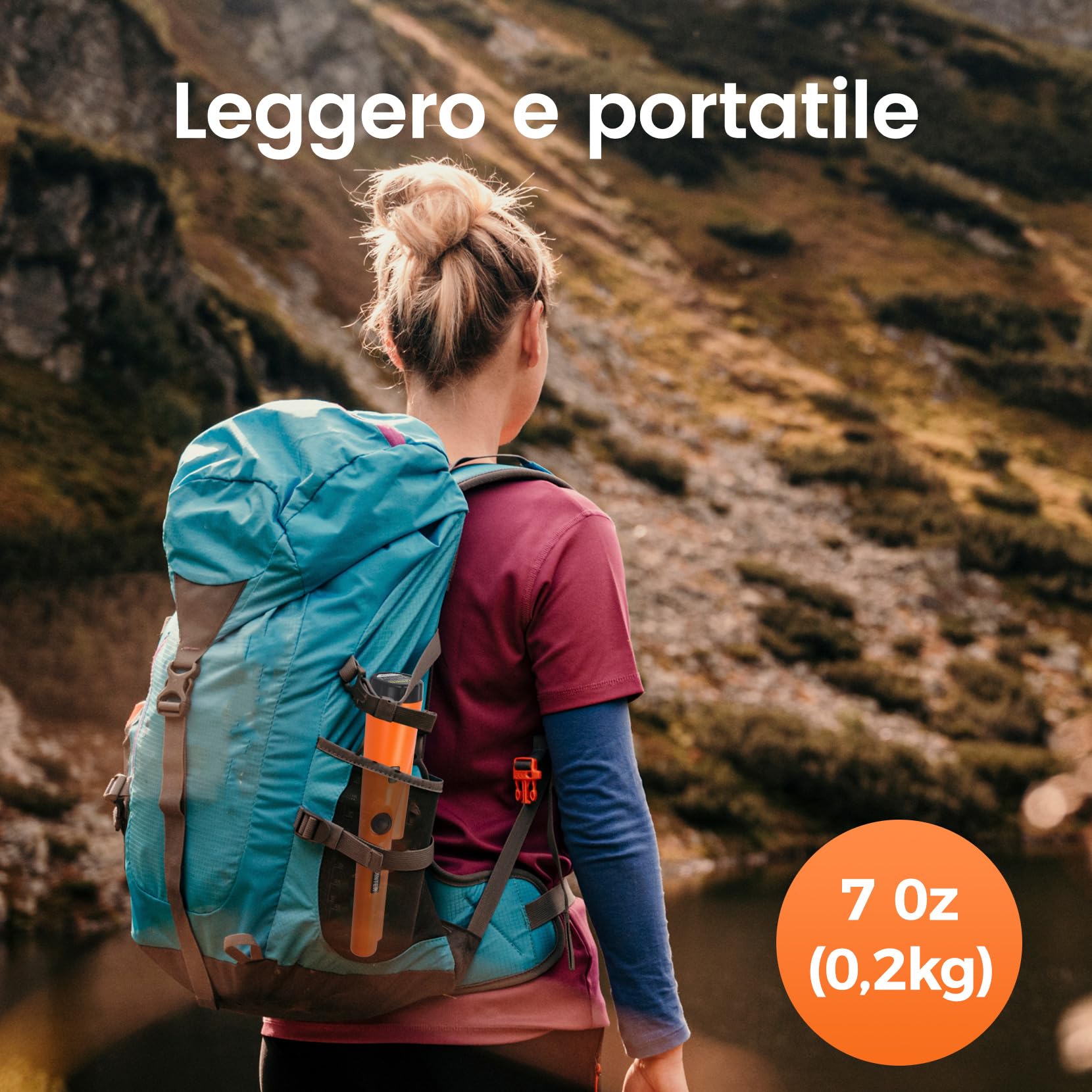 Pinpointer - Rilevatore di metallo impermeabile IP68, rilevamento completo a 360°, con vibrazione audio, accessorio professionale per la ricerca del tesoro, con batteria da 9 V, fondina, nastro di