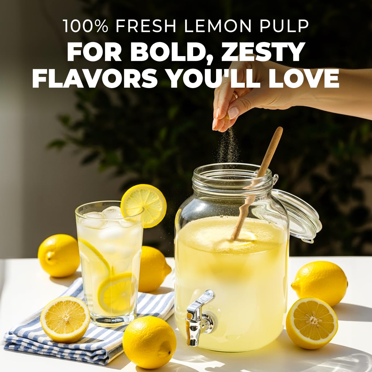 Organic Lemon Juice Powder, 1.1 Lb Bulk Size - 100% Freeze Dried, Fresh Zesty Flavor Great for Drinks & Baking - Rich in Vitamin C & Antioxidants, Non-GMO, Gluten-Free & No Added Sugar