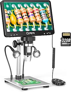 LCD Digital Microscope 1200X, 7'' Coin Microscope for Error Coin, 1080P Soldering Microscope with 12MP Camera Sensor, Microscope for Adult