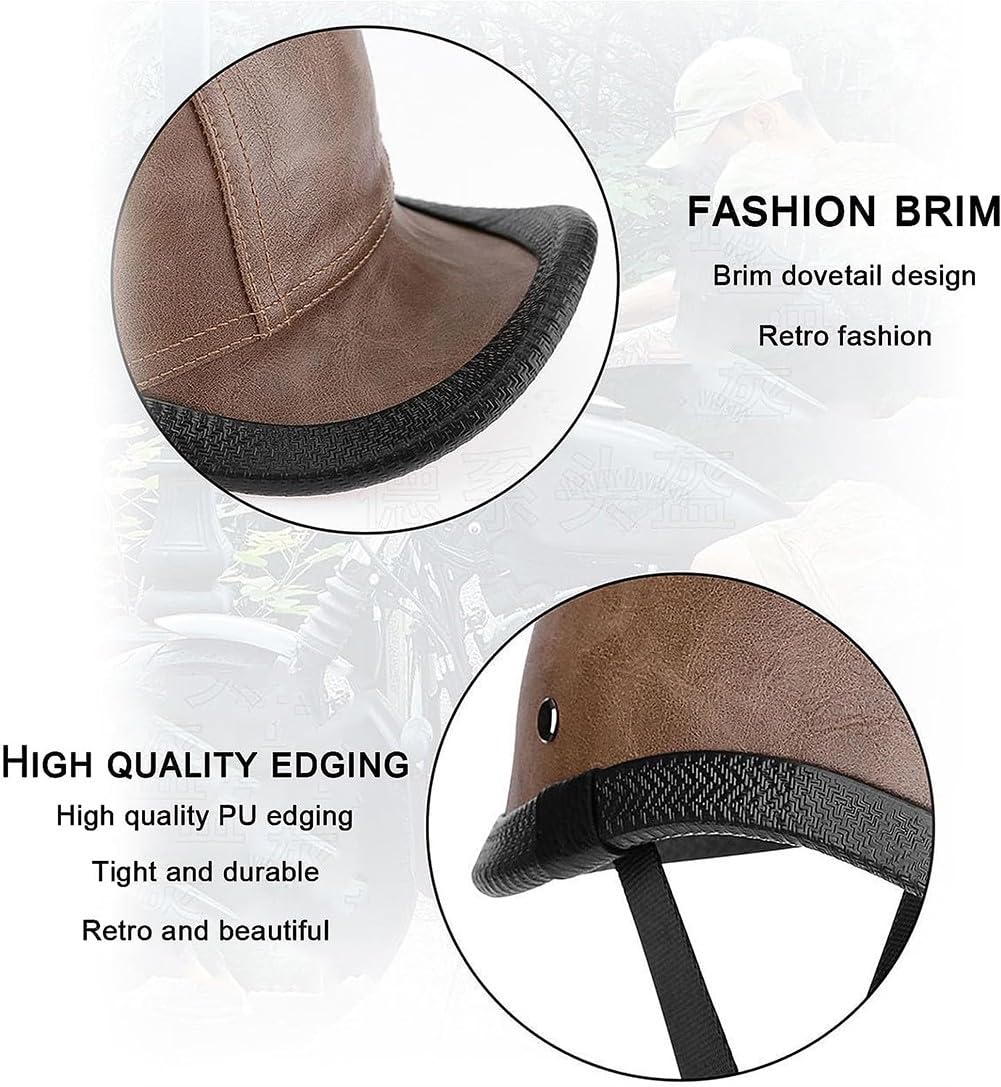 Adult Retro Motorcycle Half Helmet Cruiser Chopper Biker Open Face Motorbike Crash Helmet ECE/DOT Approved Adult Scooter Helmet For Men And Women - View #10