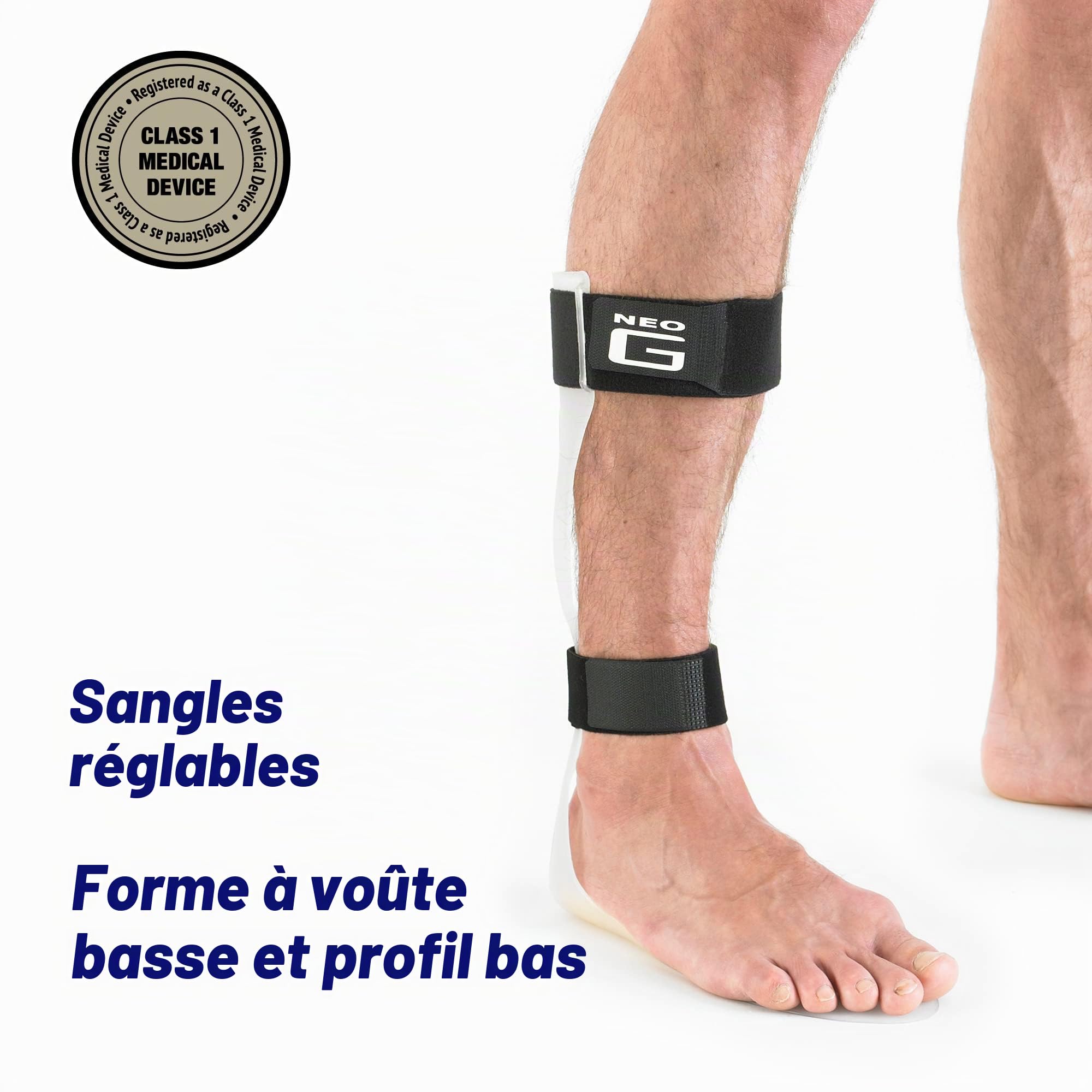Neo G Reflex AFO/Drop Foot - Support pour pied tombant, blessure du nerf, position du pied, soulagement de la pression, orthèse de cheville et du pied - Appareil médical de classe 1 - Large - Gauche - Unisexe