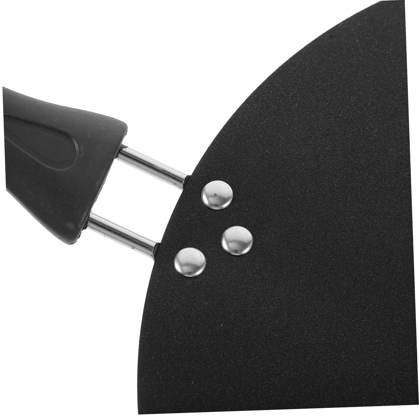 DECHOUS Runde Antihaft Bratpfanne aus Eisen mit Griff, Schwarz, Flache Form