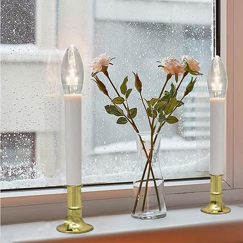 Miniatura 3 de Paquete de 6 bombillas LED C26 de luz nocturna, 3 V de punta de torpedo transparente, bombillas LED de base de candelabro E12 para lámparas LED de