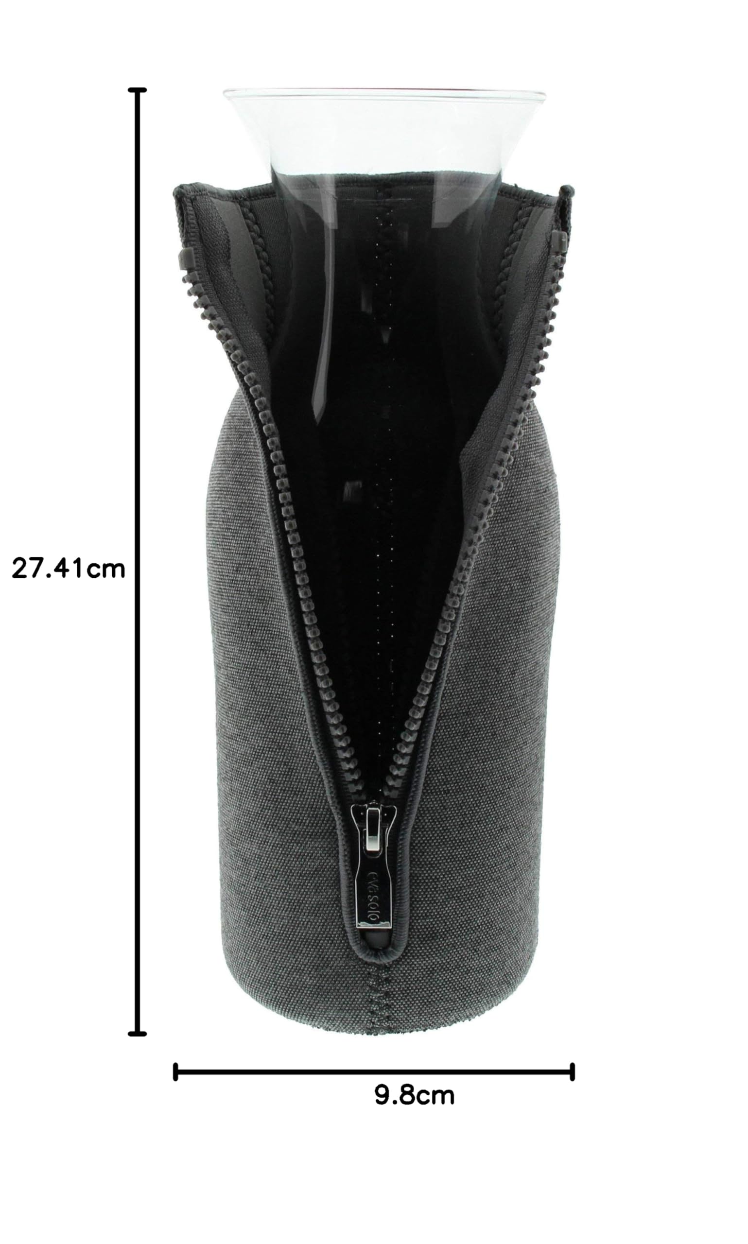 EVA SOLO Jarra para frigorífico | Diseño escandinavo | 1 litro – 1,0 litros | Vidrio borrosilicato de Acero Inoxidable | Apta para lavavajillas | 100% antigoteo | Dark Grey Wowen