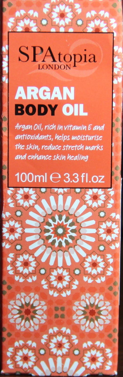 SPA Topia London Argan Body Oil 3.3 Fl Oz