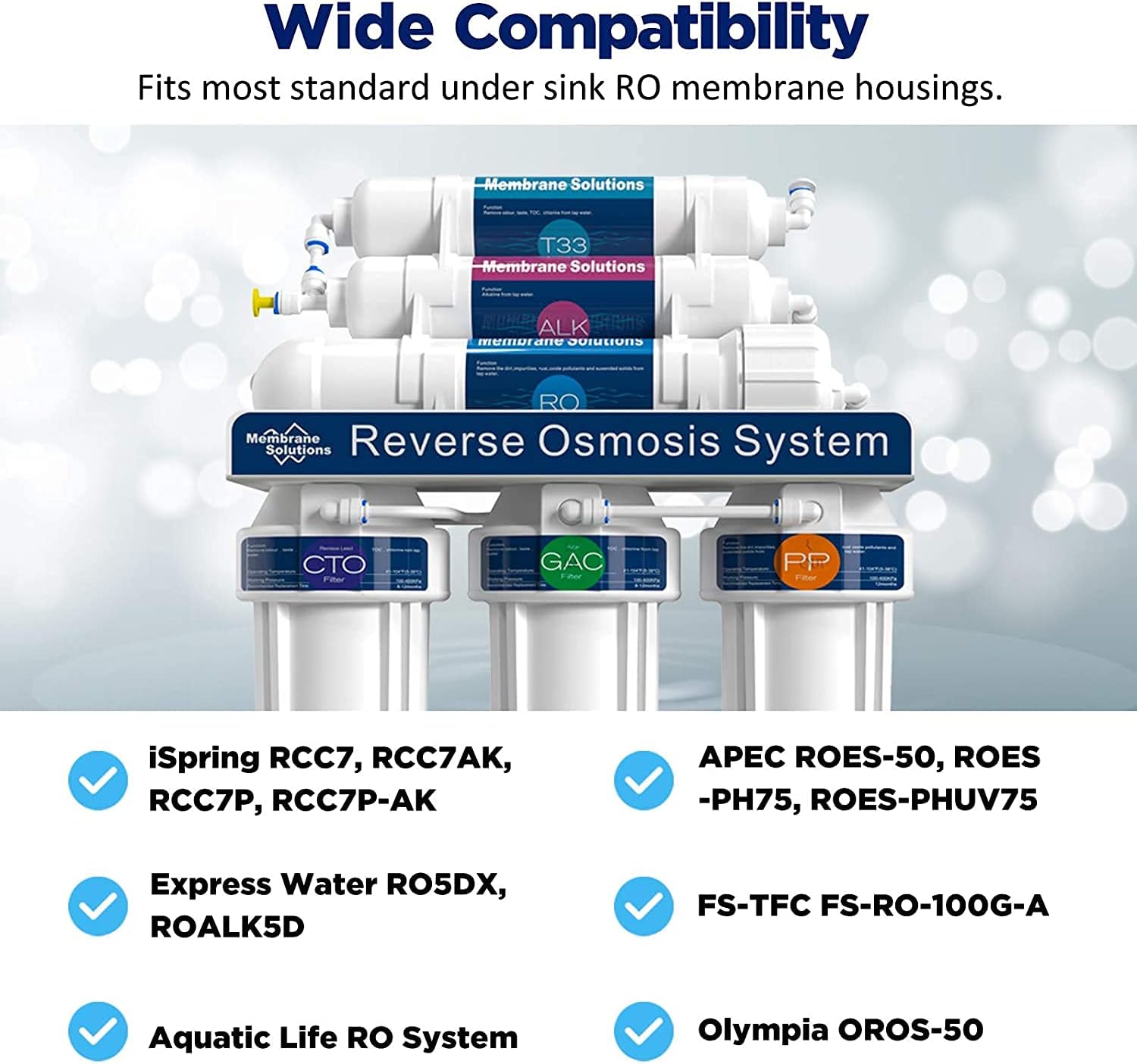 Membrane Solutions 100 GPD RO Membrane, Reverse Osmosis Membrane, RO Membrane Replacement, Reverse Osmosis Filter Replacement for Under Sink Home Drinking RO Water Purifier System (2 PACK) - Image 7
