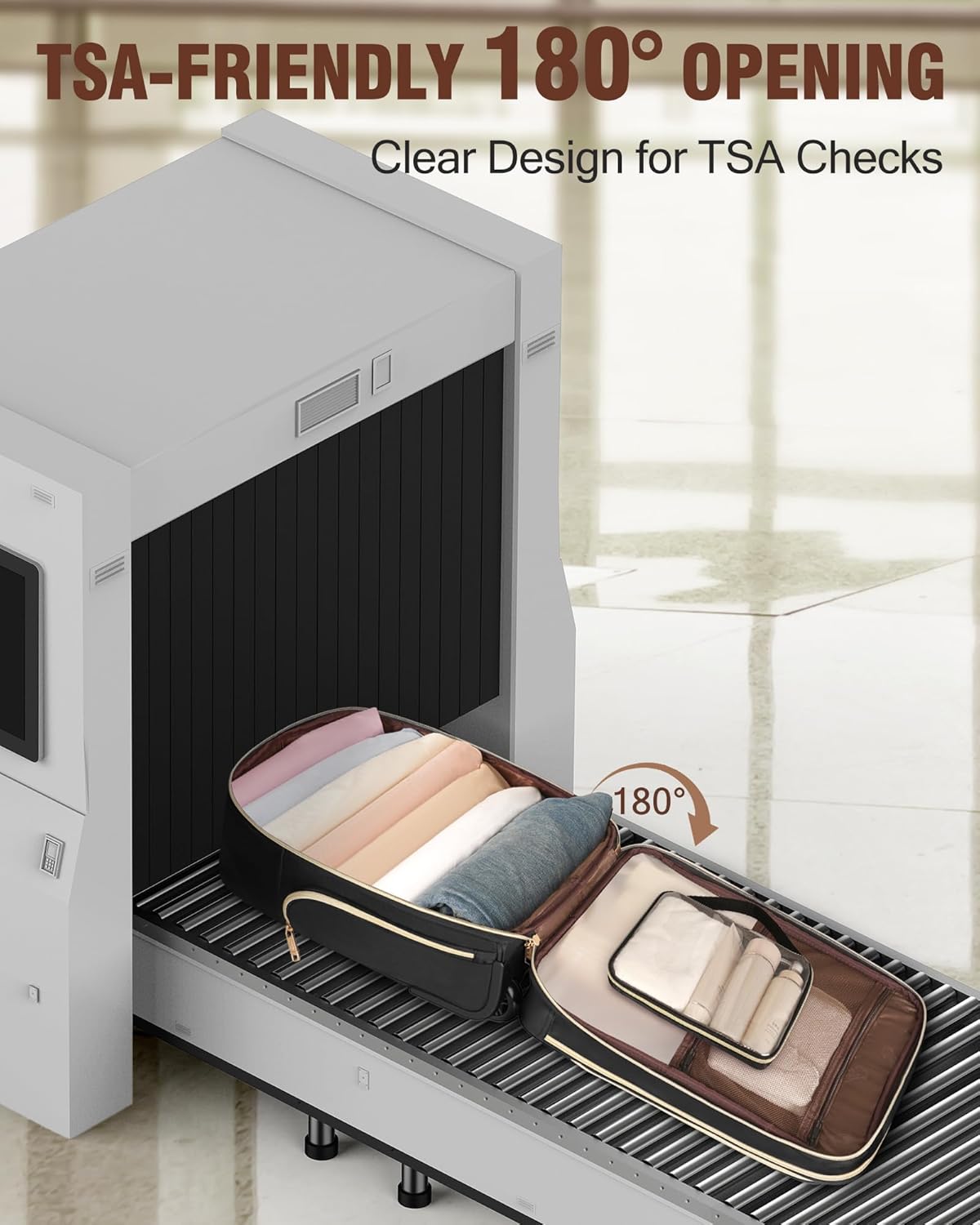 Underseat Carry On Luggage with Wheels, Airline Approved Personal Item Suitcase with Multiple Compartments, Lightweight Softside Under Seat Carry-on Suitcases for Women Travel Business, Black