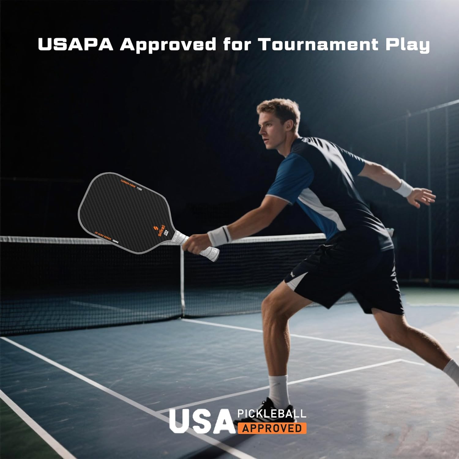 Pickleball Paddles, Raw T700 Carbon Fiber Pickleball Paddle, 16mm Power Polymer Core, Professional Rackets for Great Spin, Control & Precision Shots, USAPA Approved - Image 8