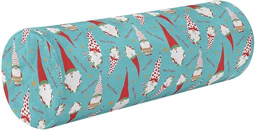 Christmas Gnome Scandinavian Nordic Santa Queen Size Bolster Pillow Neck Roll Pillow Long Round Pillow Pillows Cylinder Neck Support Pillows