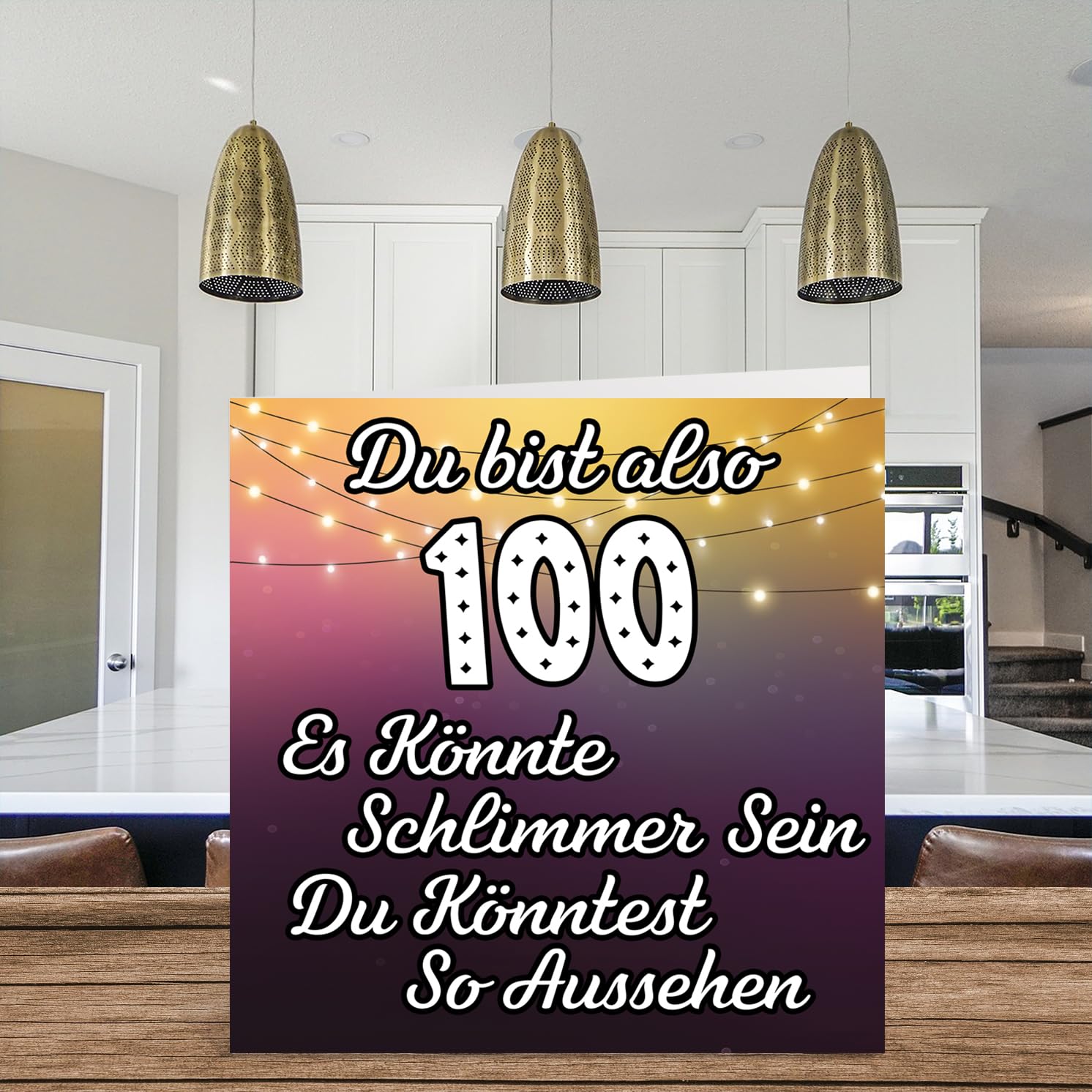 Lustige 100. Geburtstagskarte – „Sorry For The Loss Of Your Nineties“ – Humor, 14,5x14,5 Cm, Aus Recyceltem Papier
