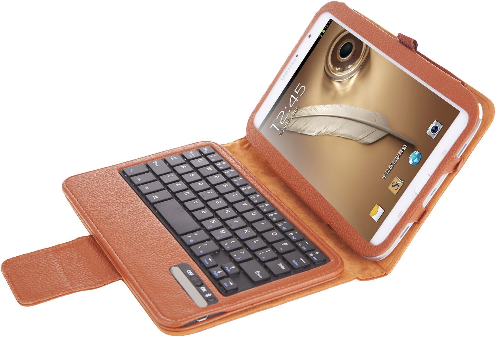 jVose Bluetooth Keyboard Case for Samsung Galaxy Note 8.0 (Brown)