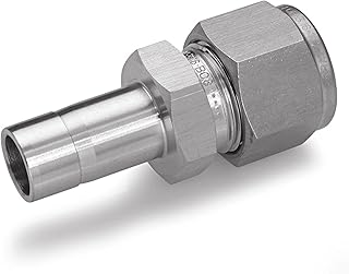 Hamlet 767LT SS 1/4 x 1/8 316 Stainless Steel Let-Lok Compression Fitting, Adapter, 1/4