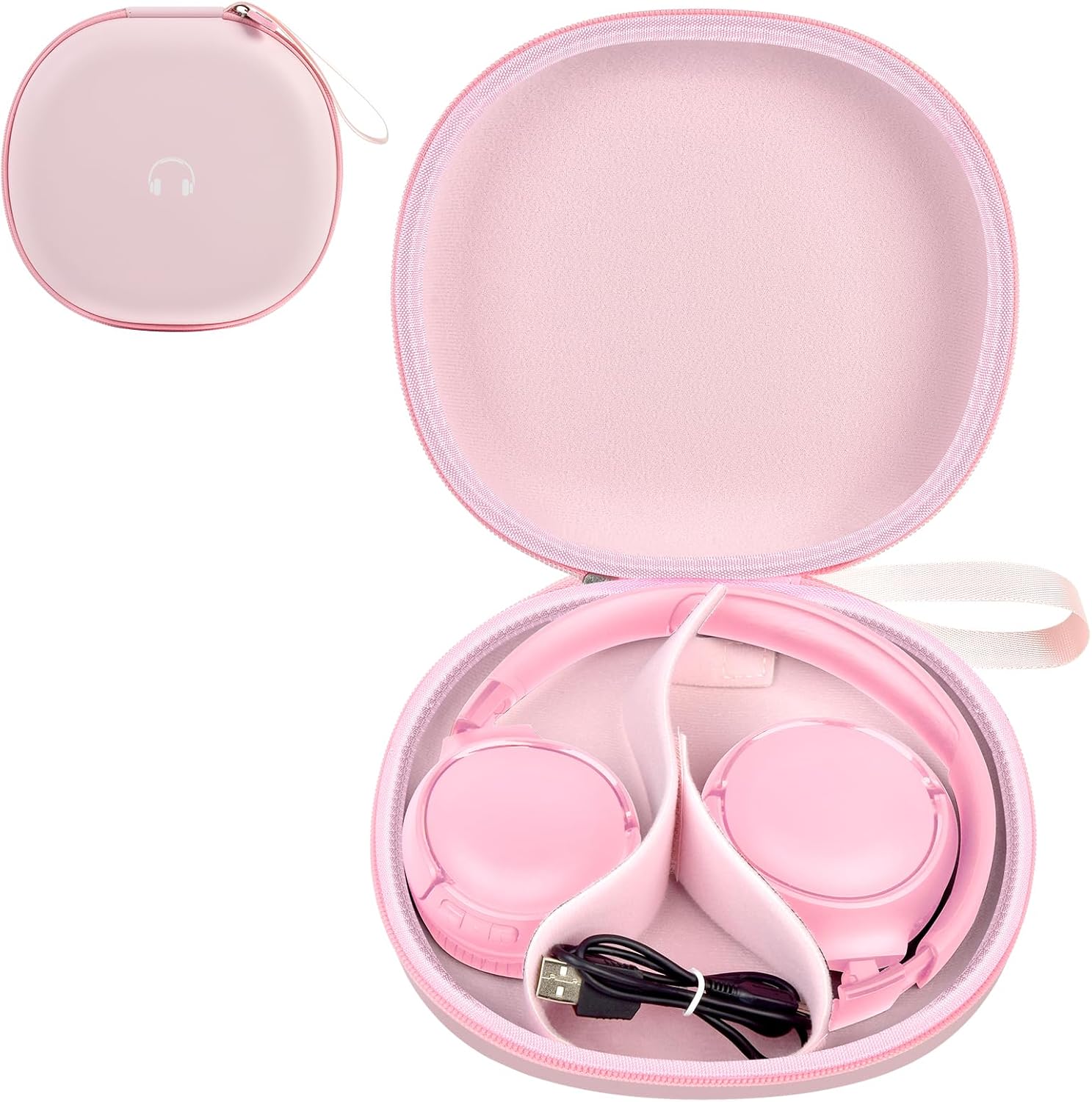 Hard Case Compatible with Tune 770NC710BT/720BT/760NC/700BT/750BT/510BT/660NC/520BT/500/E45BT Bluetooth Wireless Headphone - Pink
