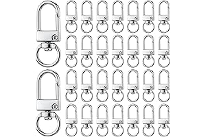 30-Pack Metal Clasp Rings: Crafting Convenience with Swiveling Security