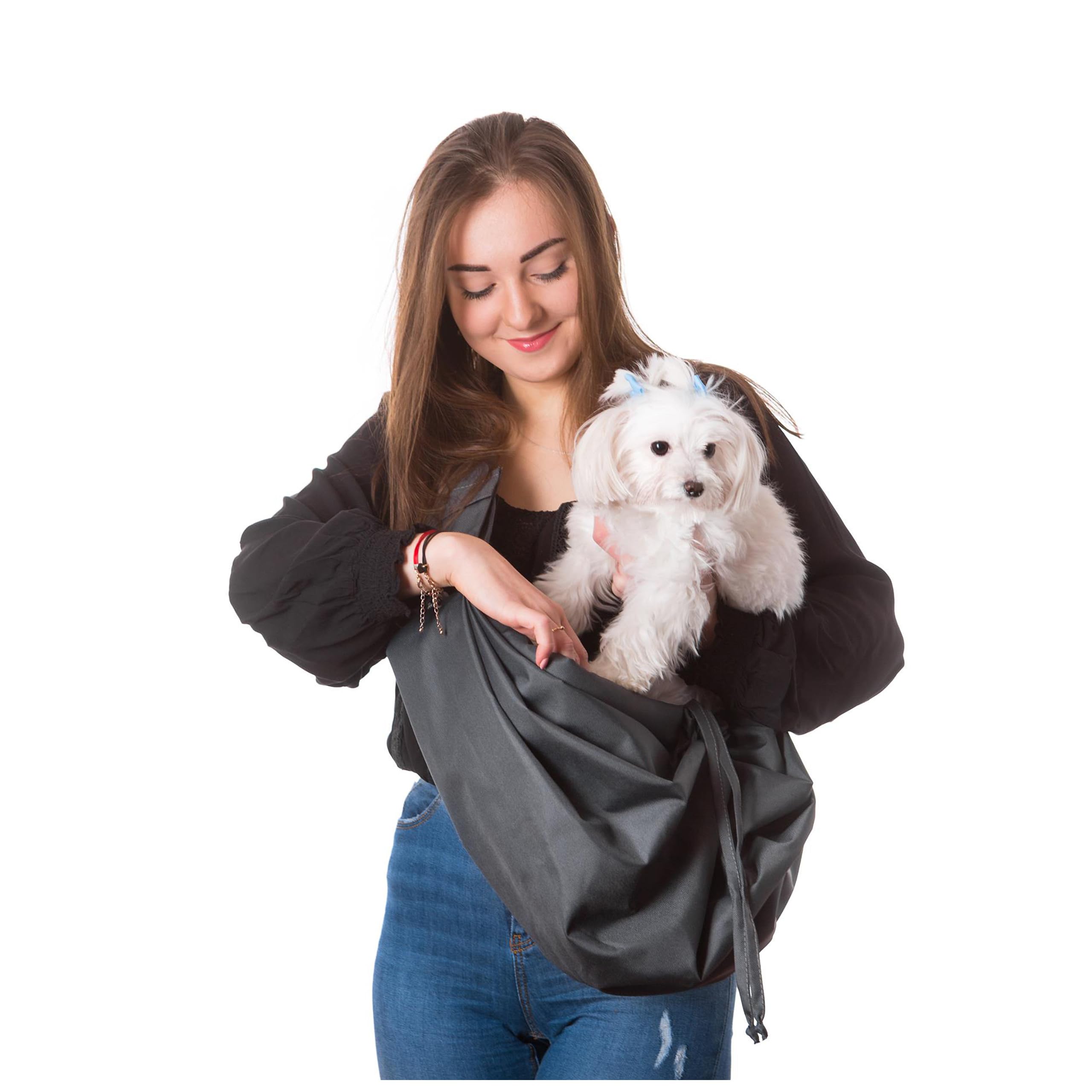 Bolso bandolera para perros y gatos, bolsa de transporte para gatos, perros y mascotas, ligero y transpirable, fácil de transportar, capacidad de carga de 5 kg, color rojo