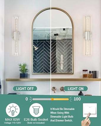 2-Light Brushed Nickel Wall Sconce Lighting Fixture with 3 Pack Brushed Nickel Mini Pendant Light Fixtures with Opal White Shades