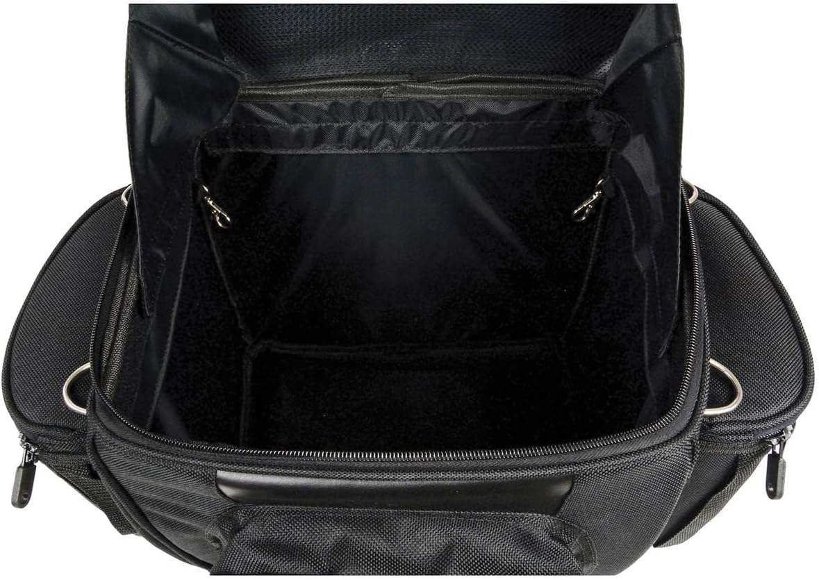 Milwaukee Leather SH682 Black Medium Motorcycle Textile Sissy Bar Travel Bag - One Size