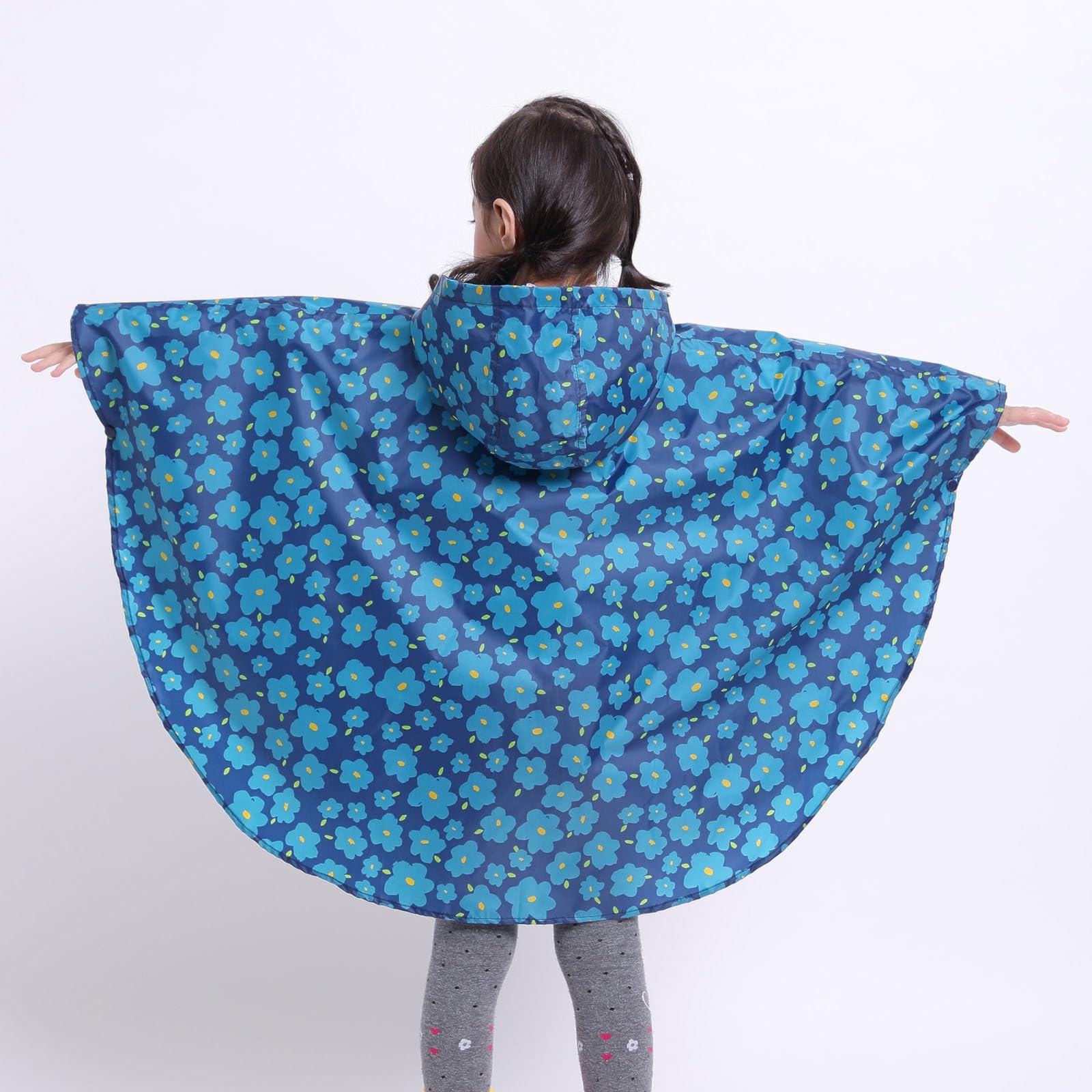 Veste Imperméable Enfant, Imperméable pour Enfants vêtement de Pluie Poncho animé pour Filles Manteau à Capuche pour Jeunes Contre intempéries Mode ludique Confort assuré vêtement extérieur