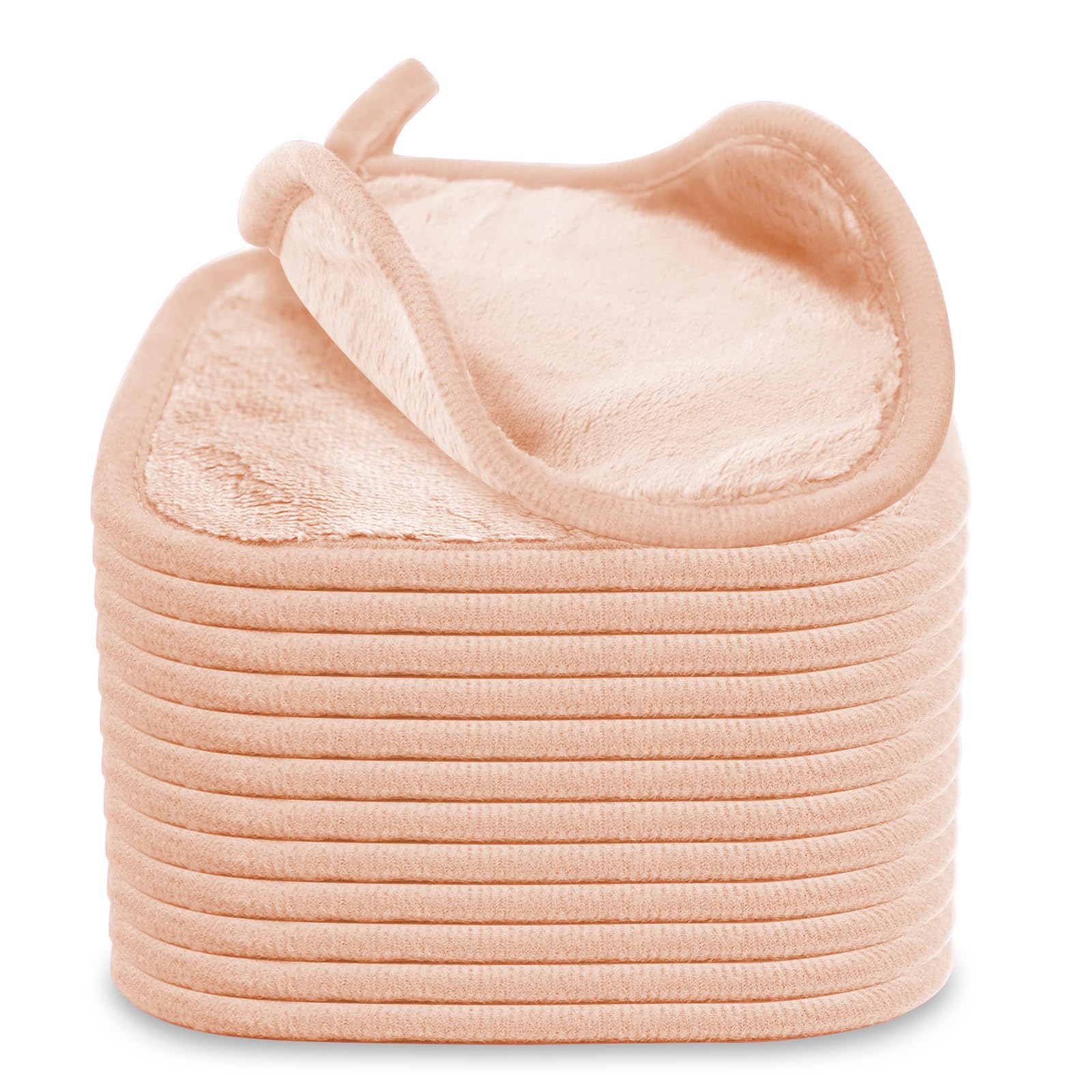 Puomue Makeup Remover Cloth 12 Pack, Ultra Soft and Reusable Microfiber Makeup Remover Towels for All Skin Types, Perfect Face Towels for Women, 6